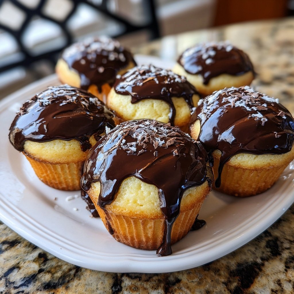 Classic Boston Cream Cupcakes