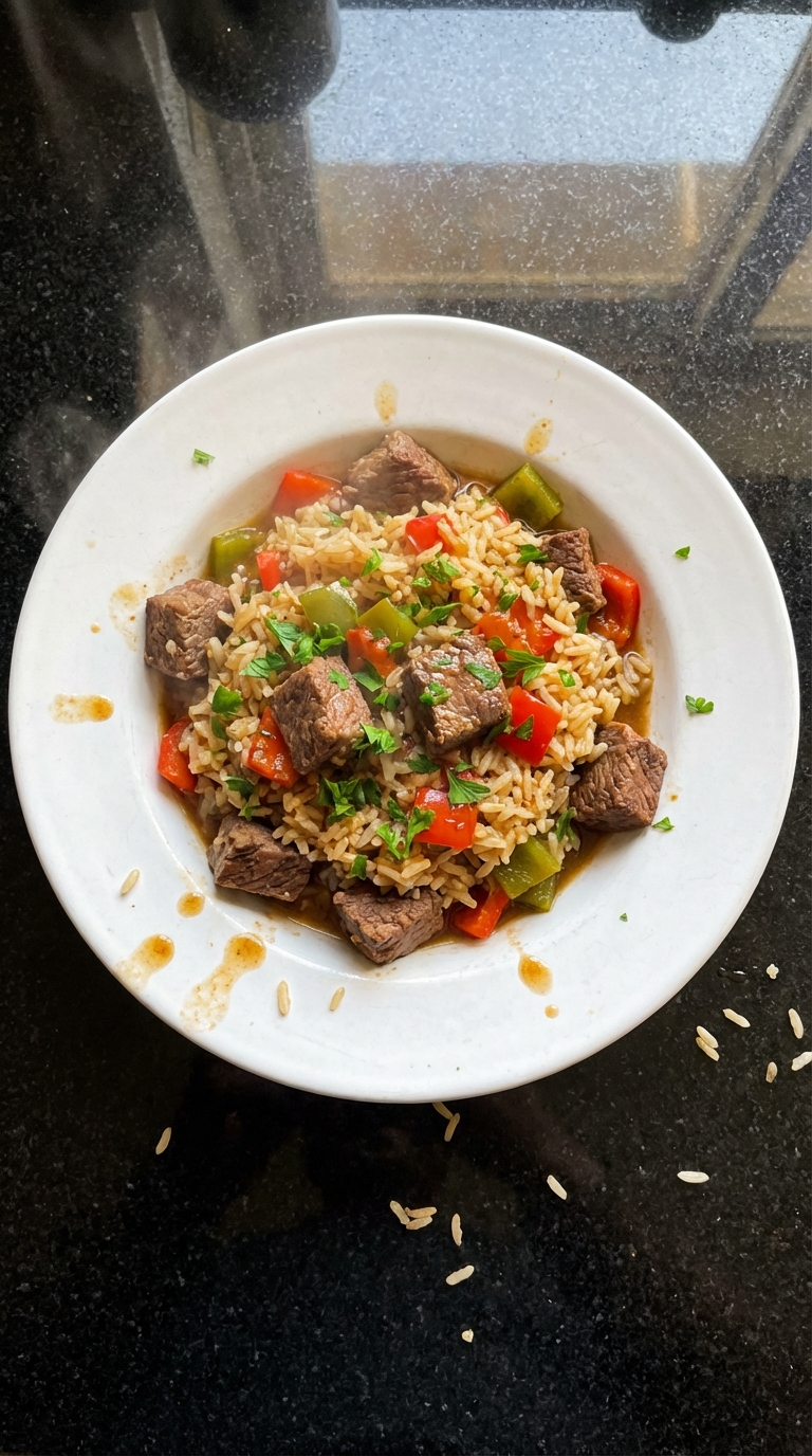 One-Pot Beef and Rice Dish
