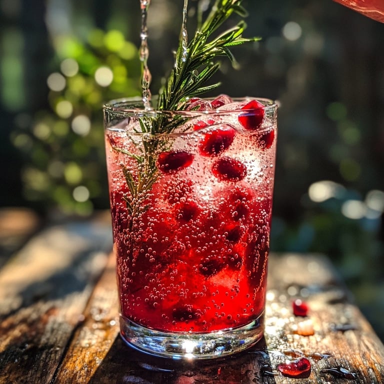 Pomegranate and Rosemary Gin Fizz Recipe