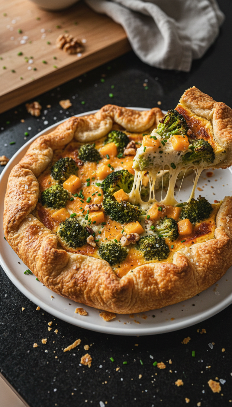 Apple Broccoli Cheese Quiche