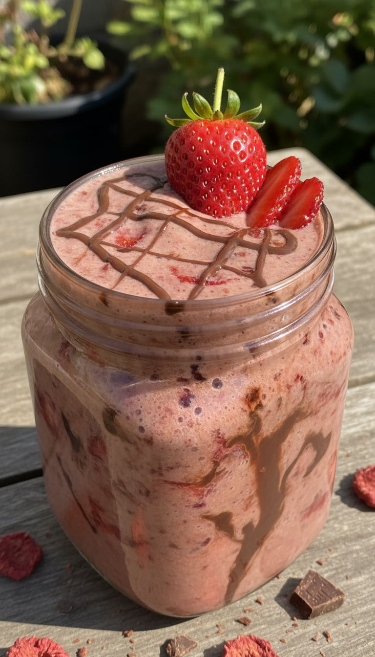 Chocolate Strawberry Smoothie Delight