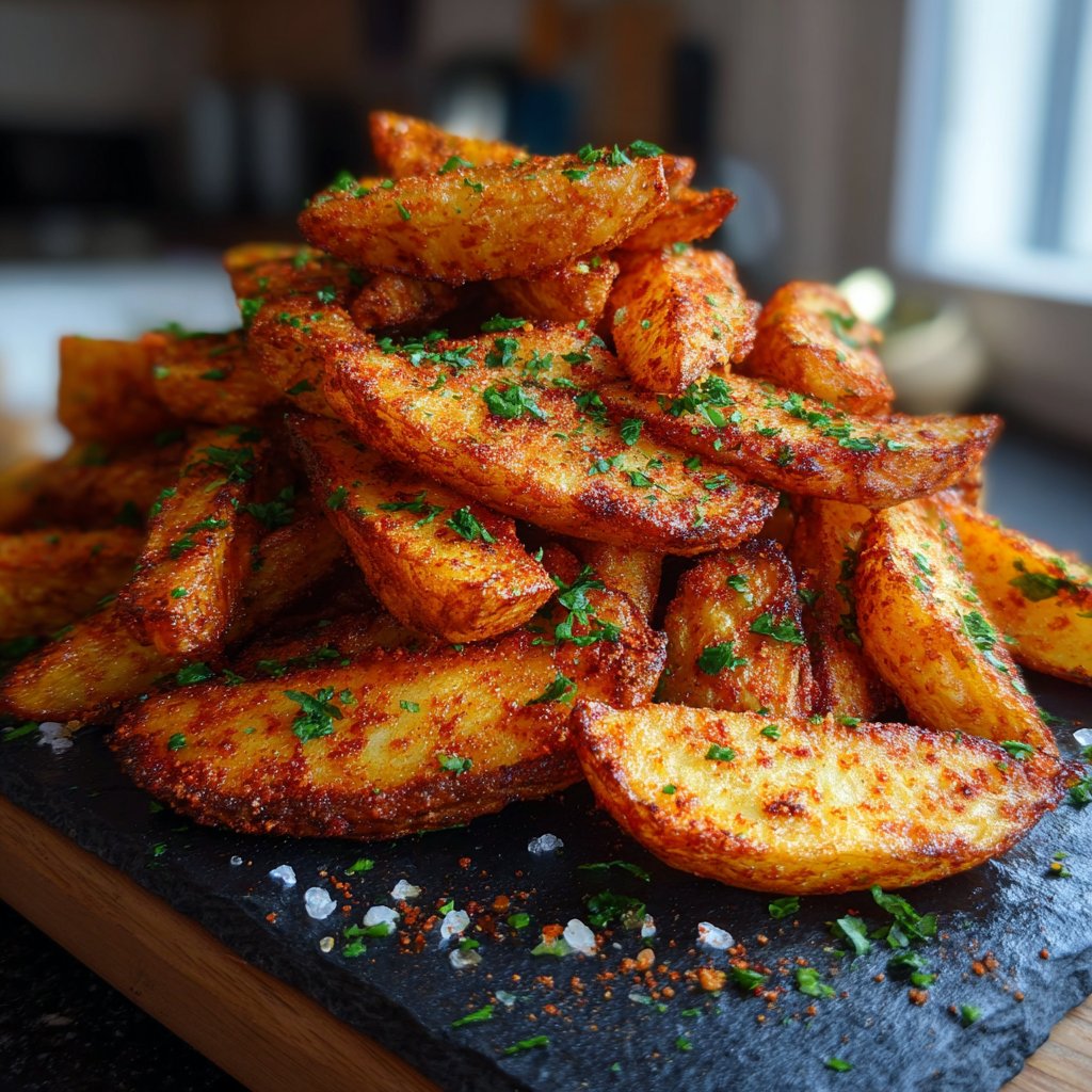 Spicy Airfryer Potato Wedges