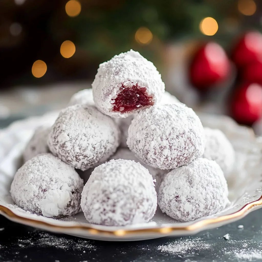Cherry Snowball Cookies
