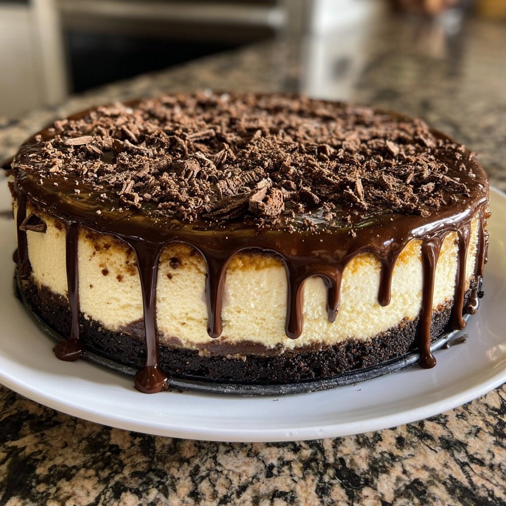 Peppermint Cheesecake with Chocolate Crust