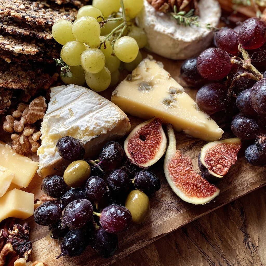 Grazing Board with Cheeses and Fruits