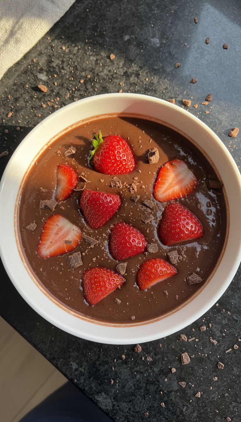 Chilled Chocolate Strawberry Soup