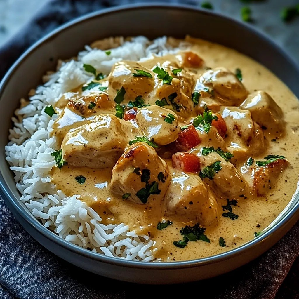Creamy Smothered Chicken and Rice