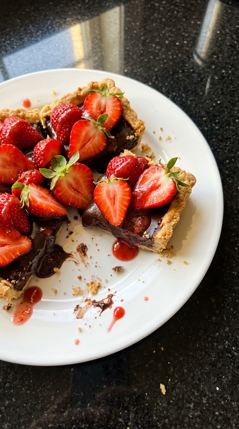 Strawberry Chocolate Tart Squares