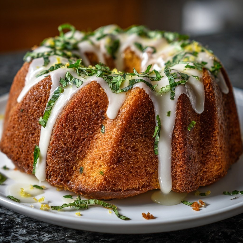 Lemon Basil Bundt Cake