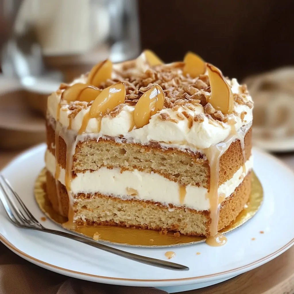 Banana Cake With Caramel Cream Cheese Frosting