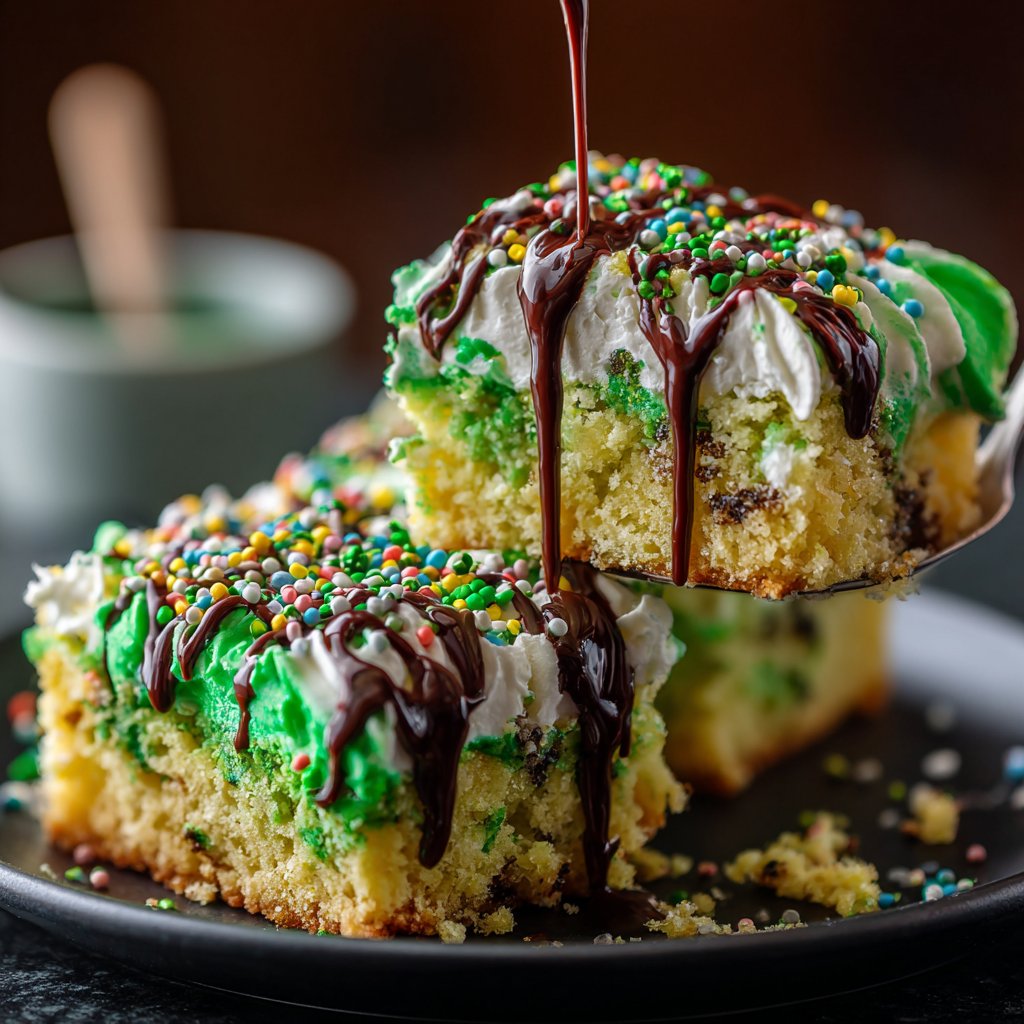 St. Patrick’s Day Poke Cake