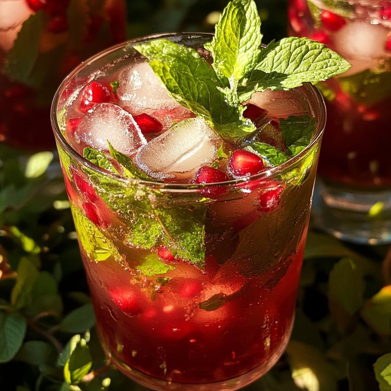 Festive Winter Pomegranate Mojito