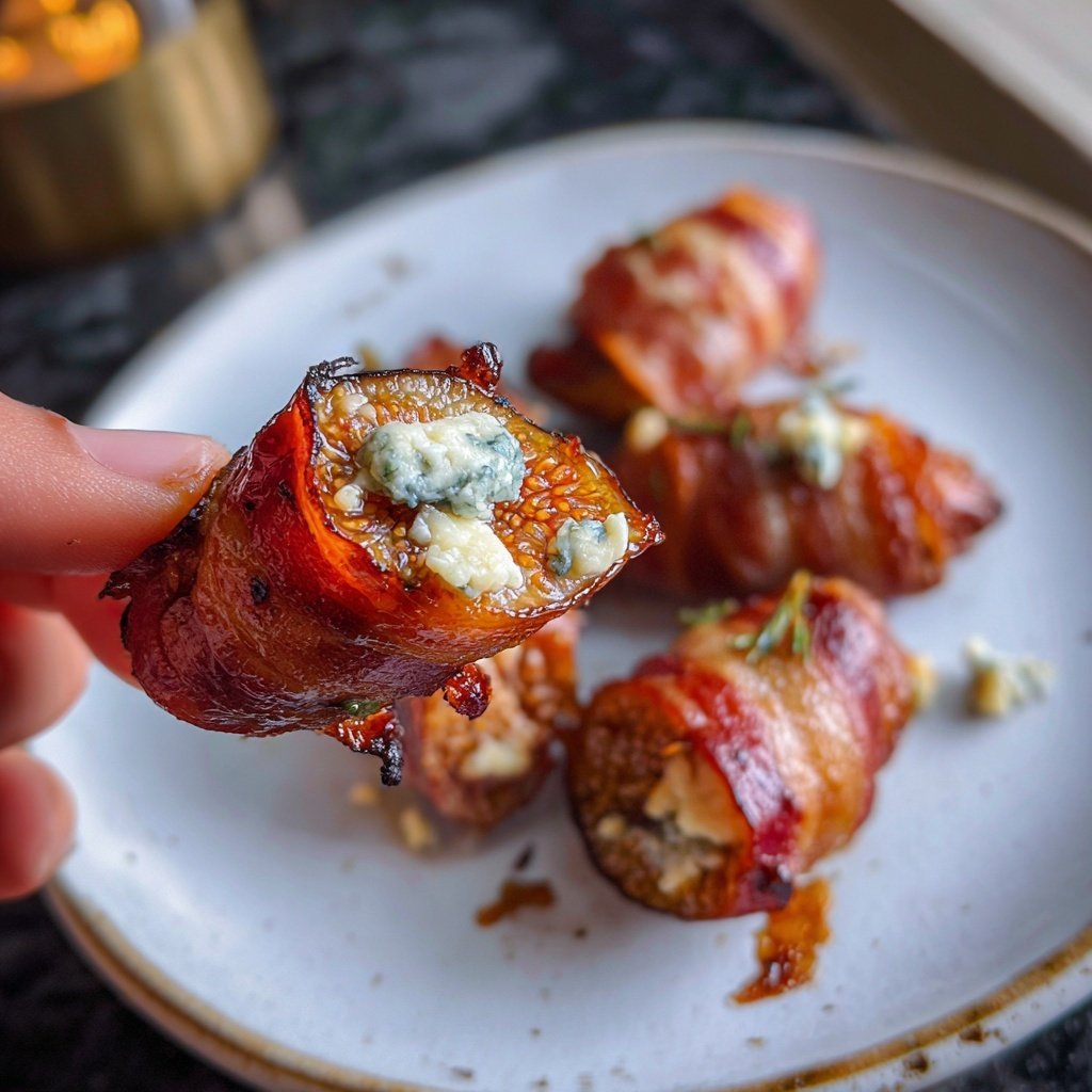 Prosciutto Wrapped Figs with Gorgonzola