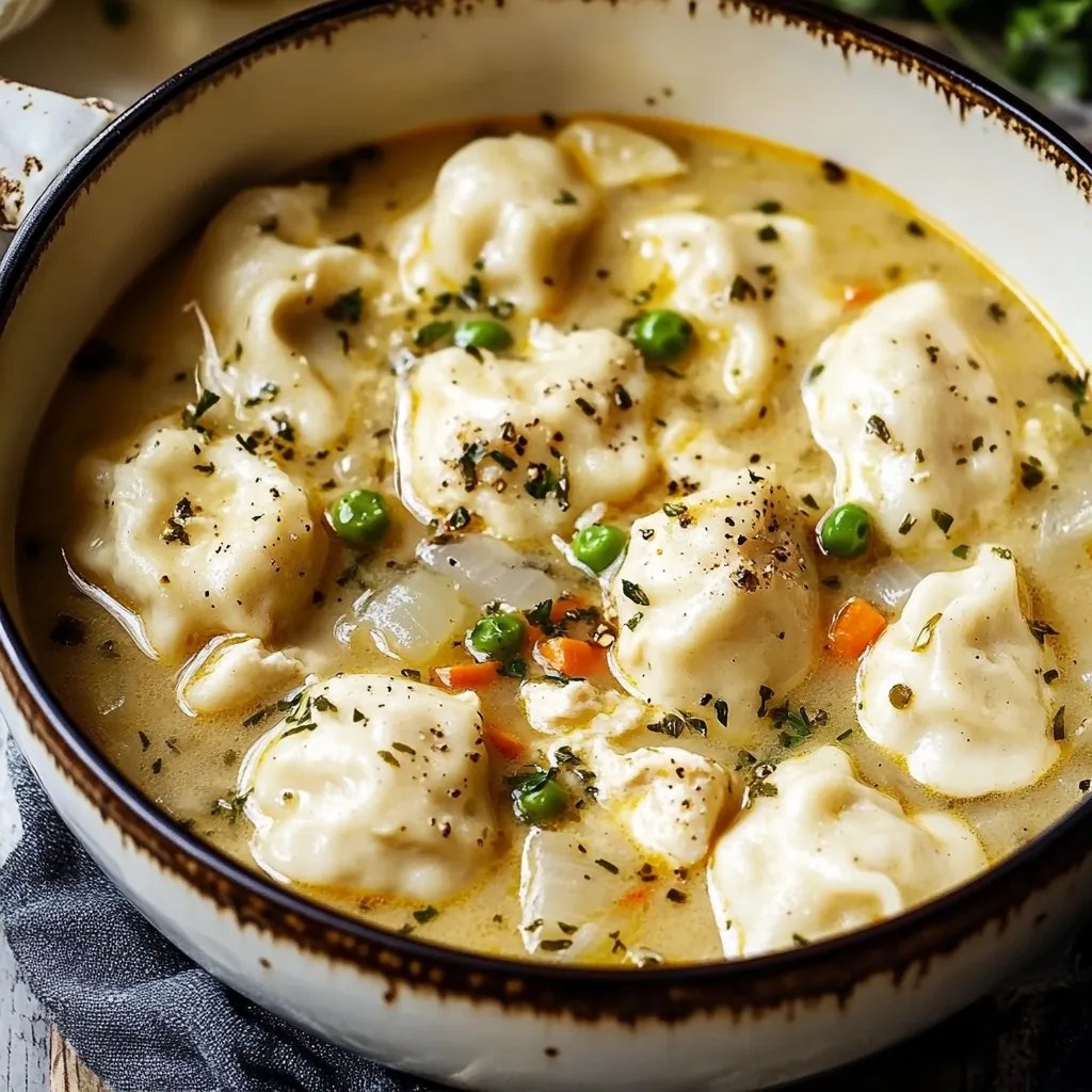One Pot Chicken Dumpling Soup