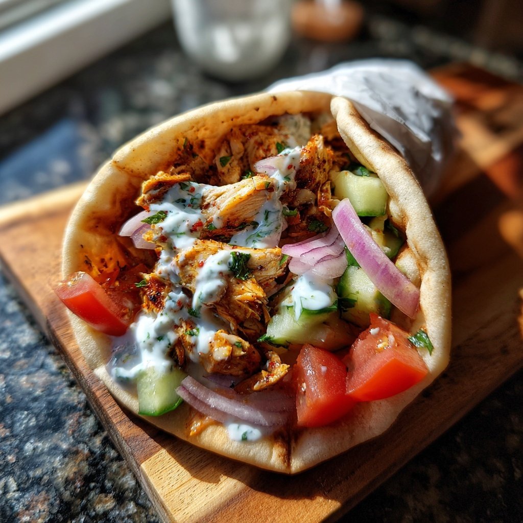 Easy Chicken Gyros with Tzatziki