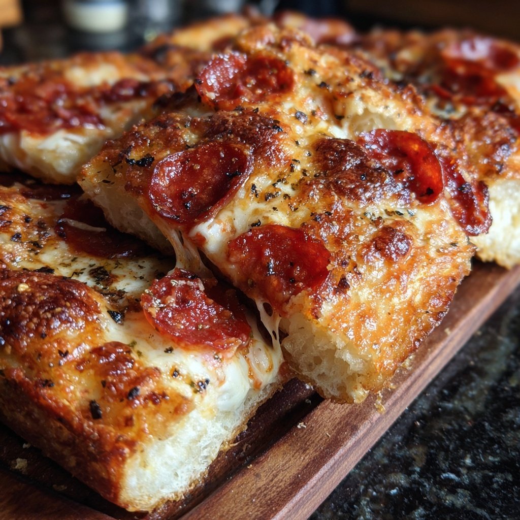 Sheet Pan Pizza Pepperoni Homemade