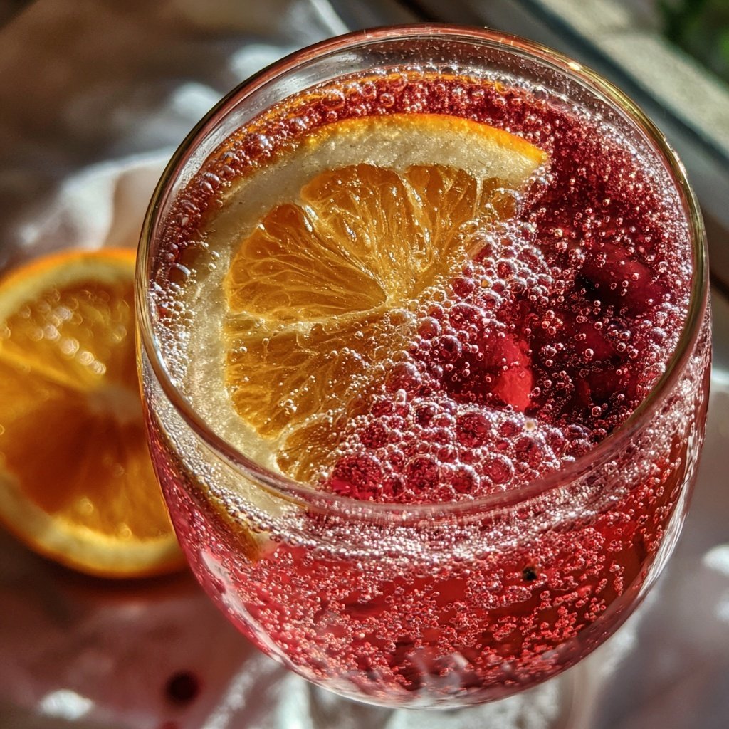 Spiced Cranberry Orange Fizz