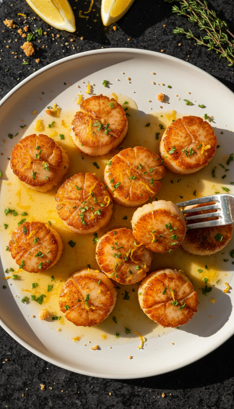 Citrus Butter Seared Scallops