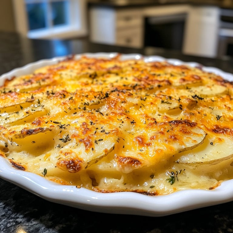 Creamy Potato Gratin with Cheese Crust