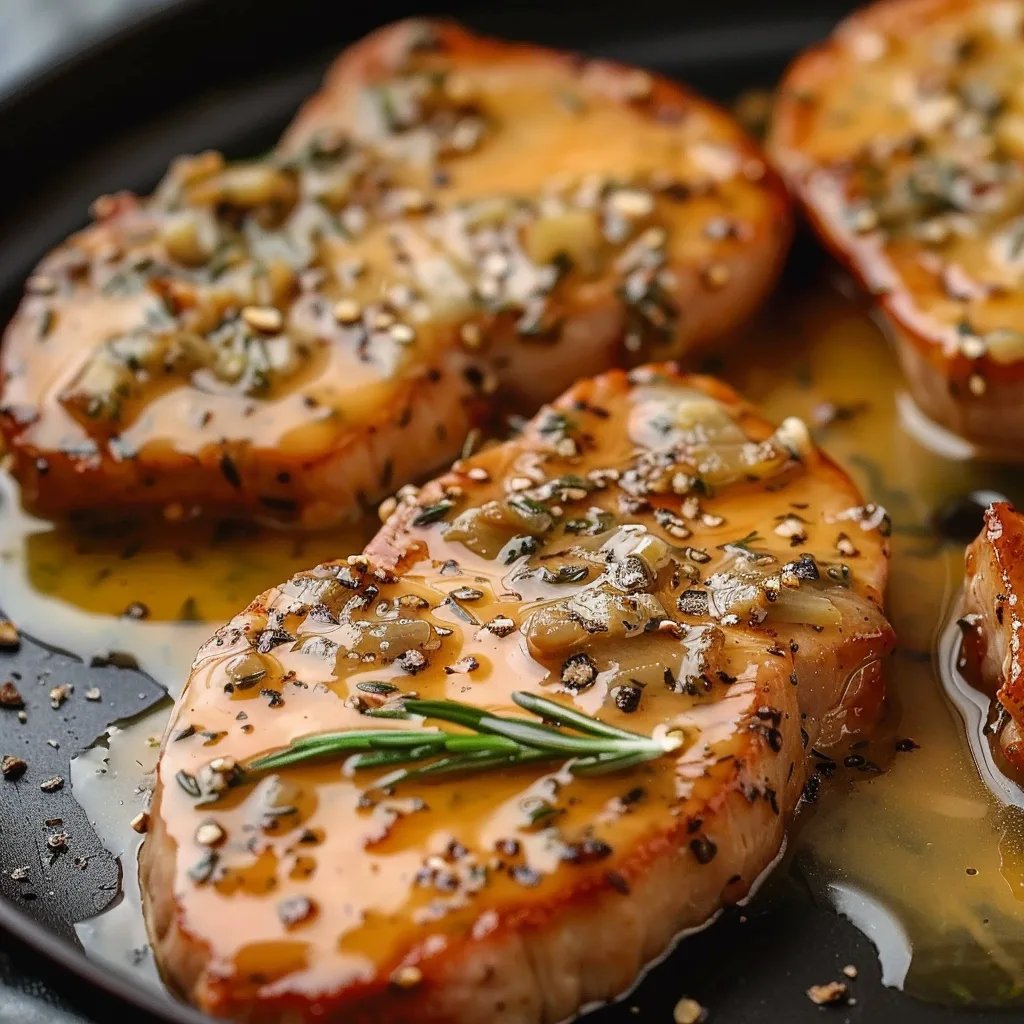 Rosemary Garlic Butter Pork Chops