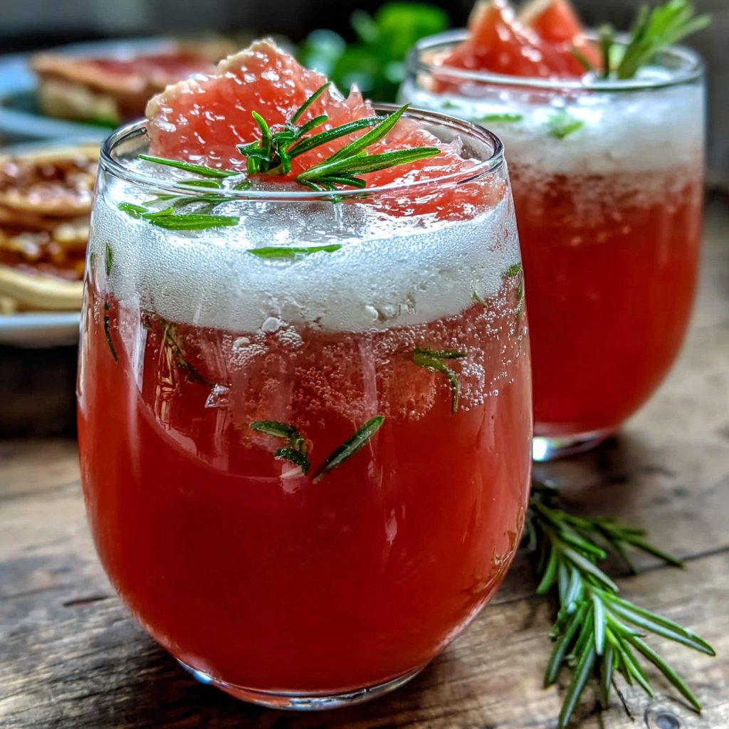 Grapefruit-Rosemary Limoncello Float