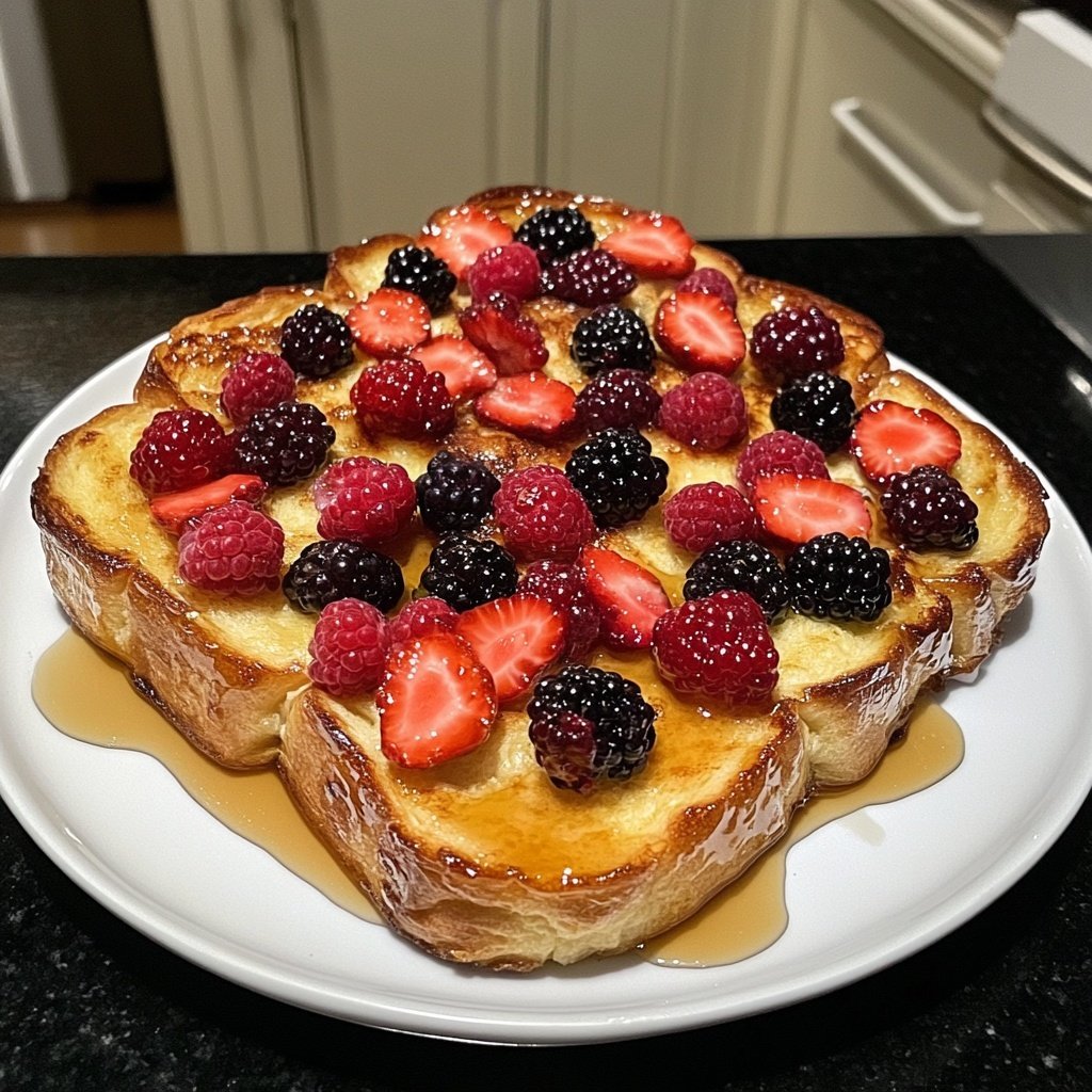 Festive Berry Croissant French Toast Bake​