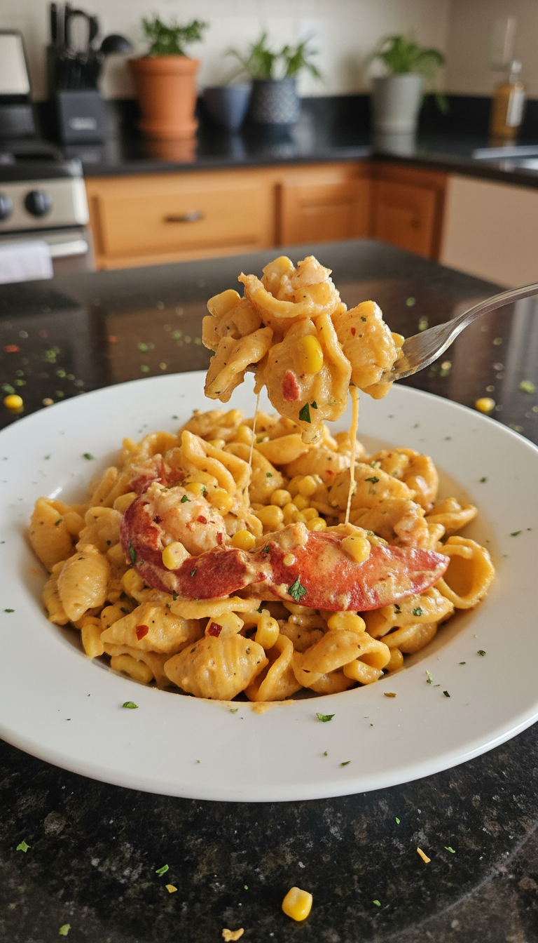 Zesty Lobster and Corn Pasta
