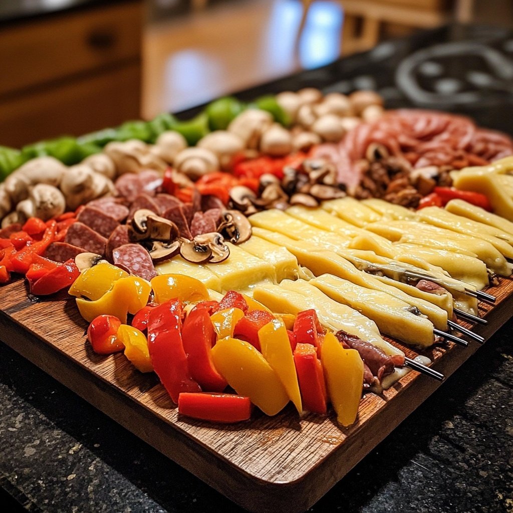 Raclette Party Ideas with Vegetables and Meats
