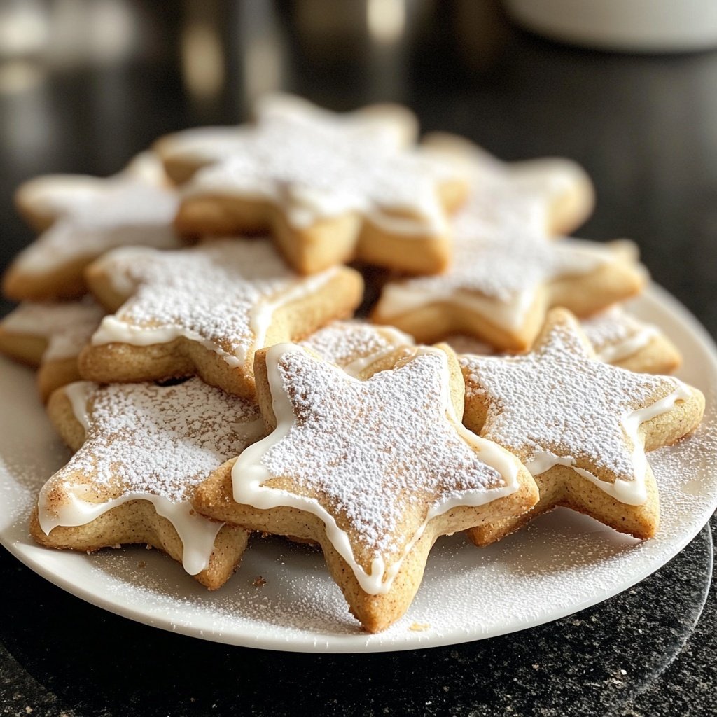 Chewy Cinnamon Star Cookies