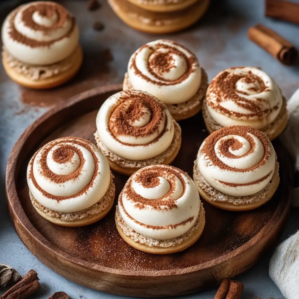 Cinnamon Roll Macarons