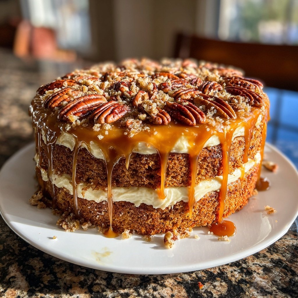 Maple Vanilla Pecan Cake