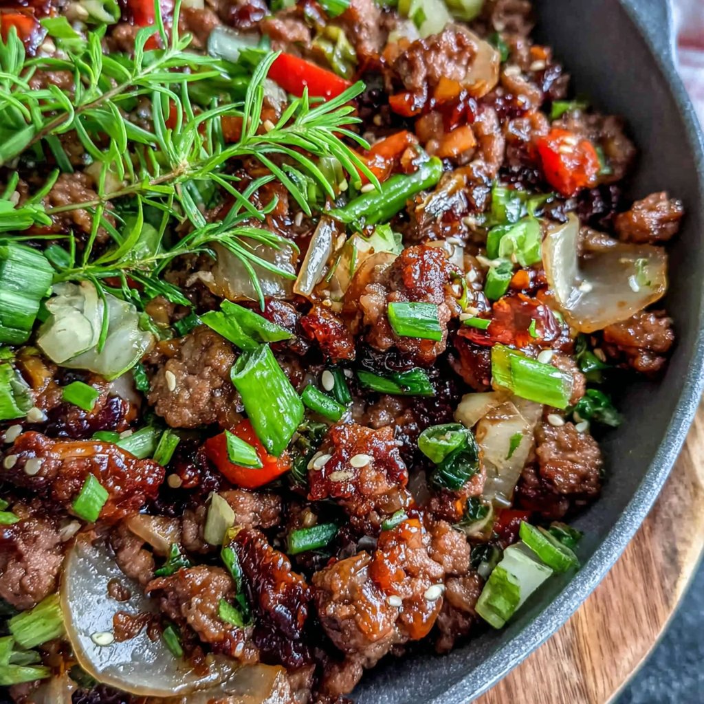 Teriyaki Hamburger Meat Stir-Fry