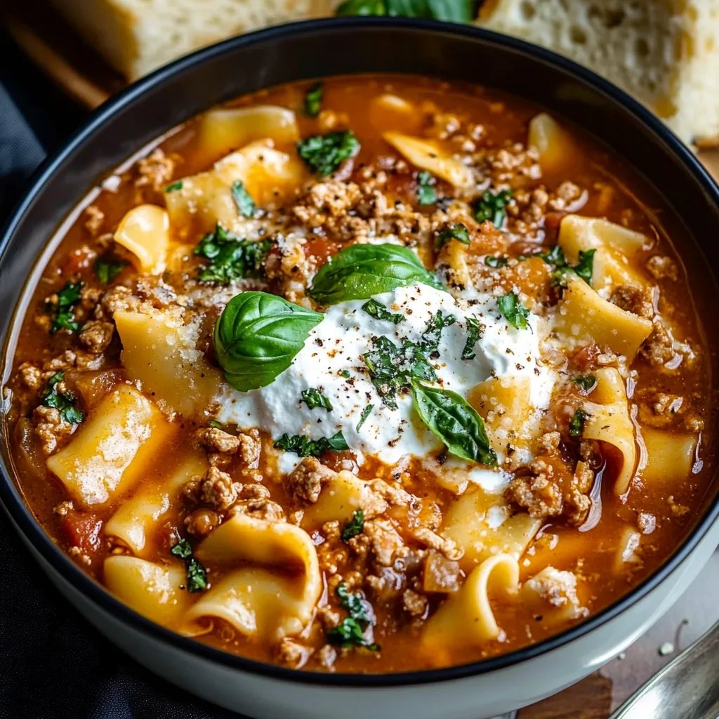 Crockpot Lasagna Soup