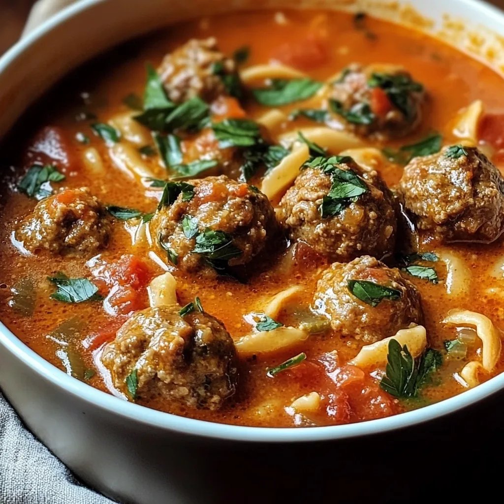 Creamy Italian Meatball Soup