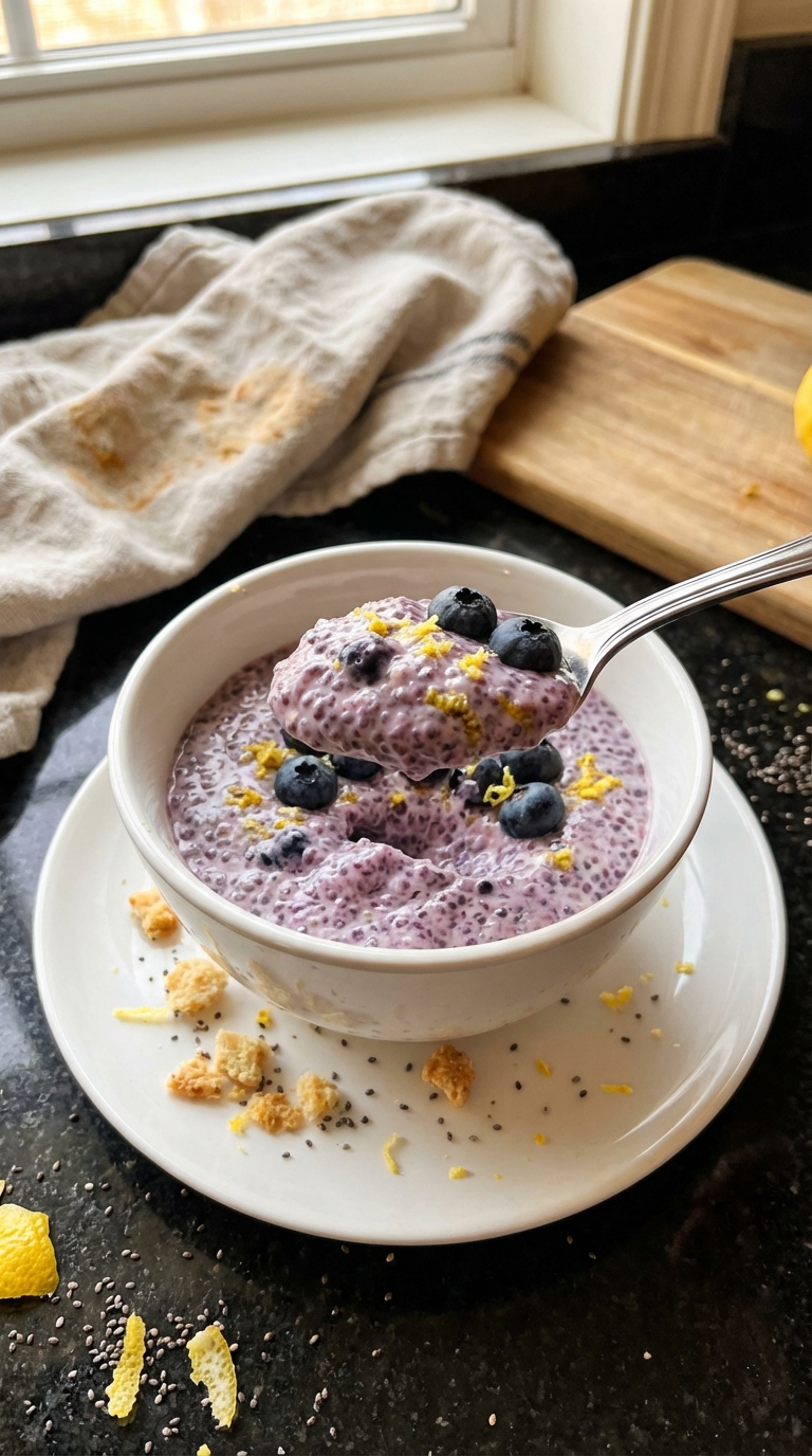 Lemon Blueberry Chia Seed Pudding