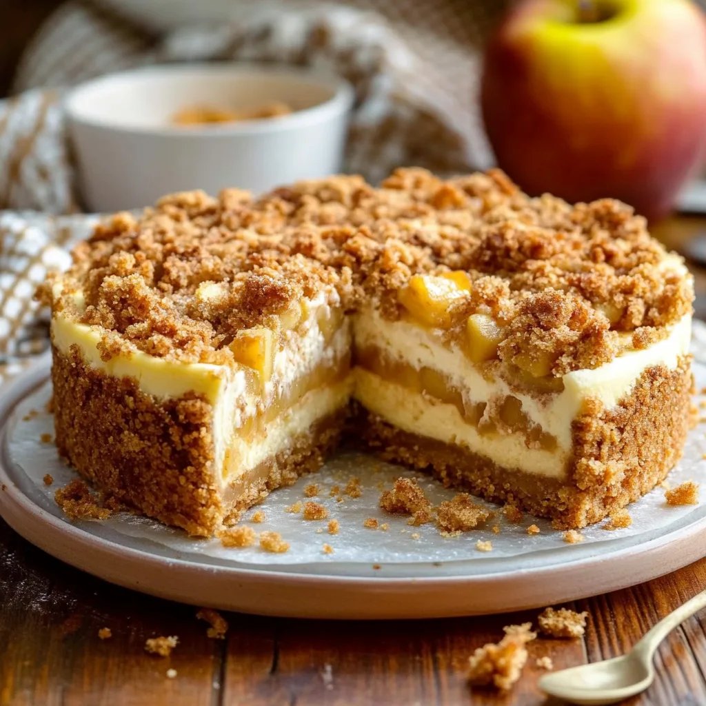 Creamy Apple Crumble Cheesecake