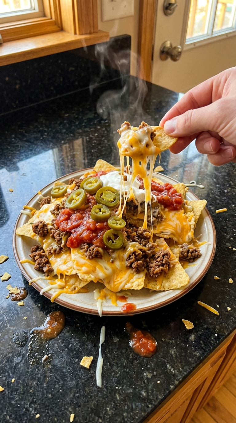 Cheesy Beef Nacho Explosion