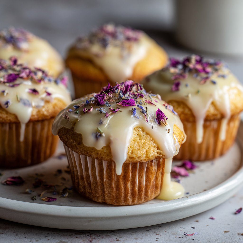 Fluffy Vanilla Blossom Cupcakes