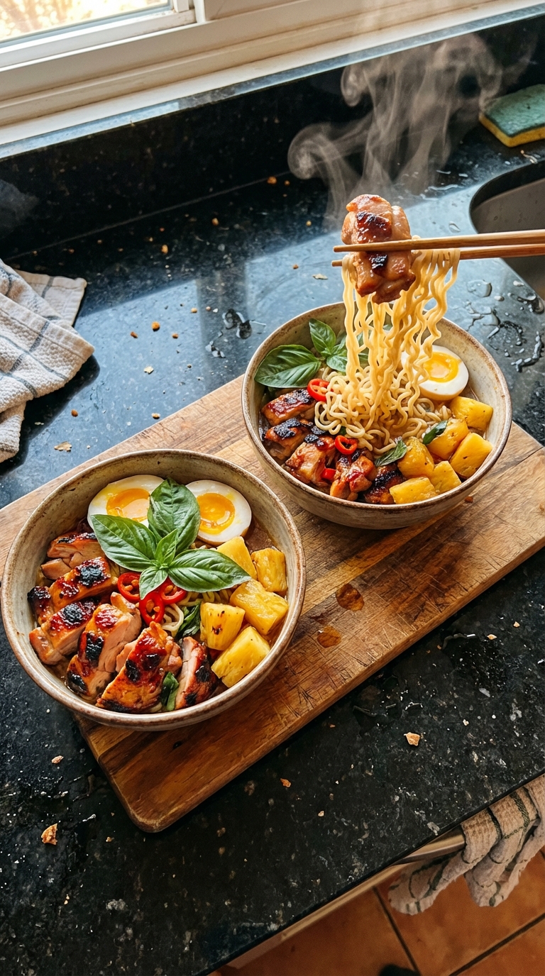 Pineapple Chicken Ramen Bowls
