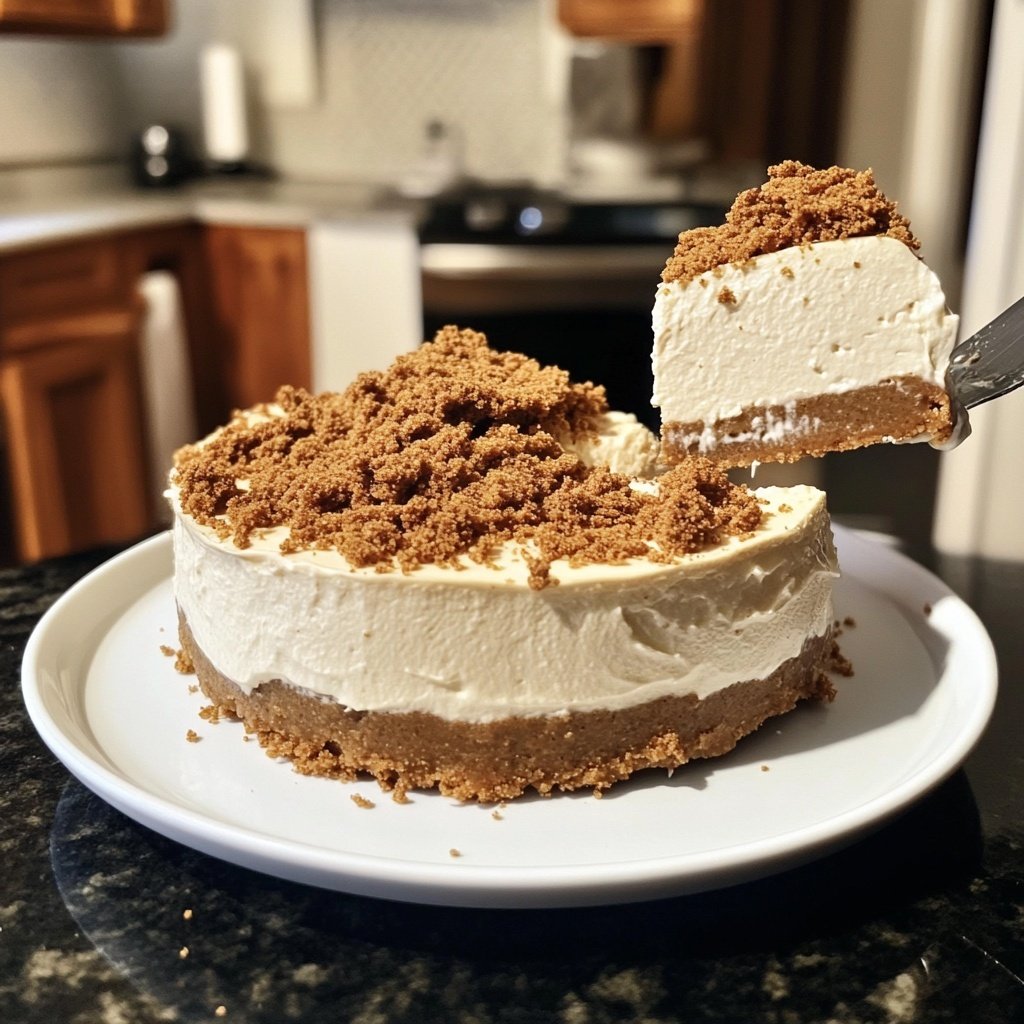 No-Bake Speculoos Cheesecake with Cookie Crust