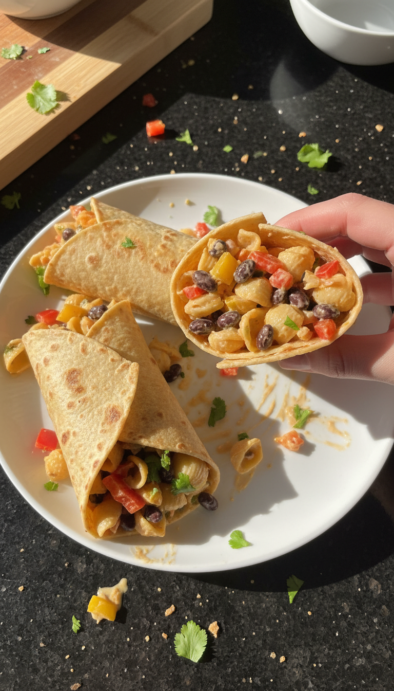Tangy Taco Pasta Salad Wraps